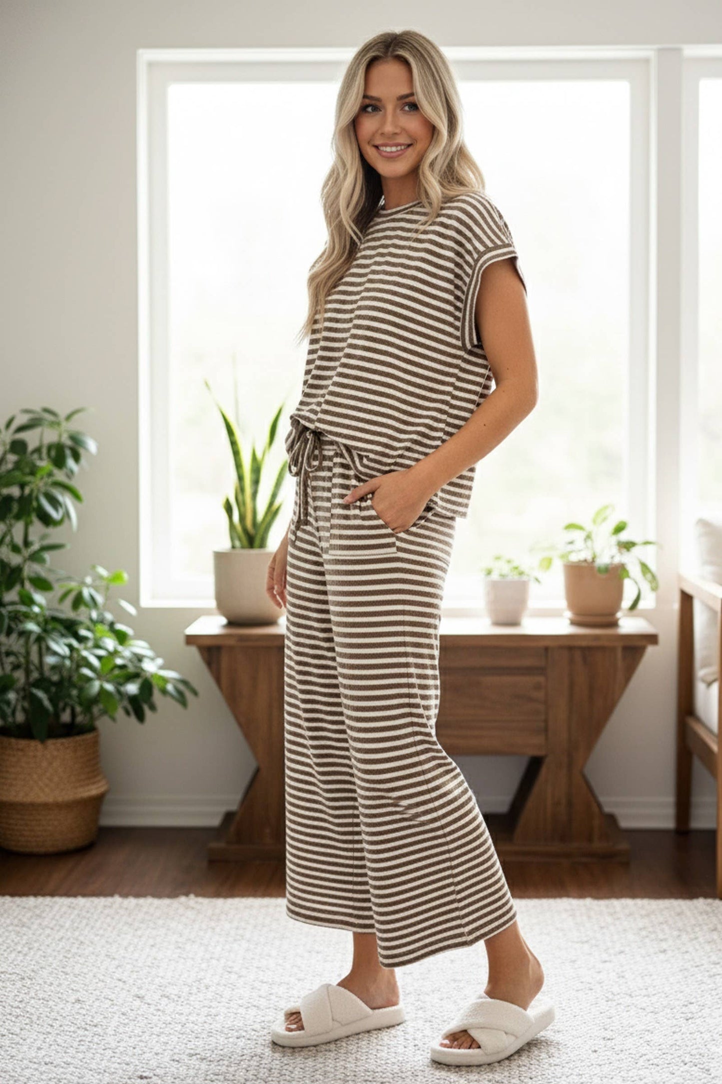 The Striped Ribbed Set