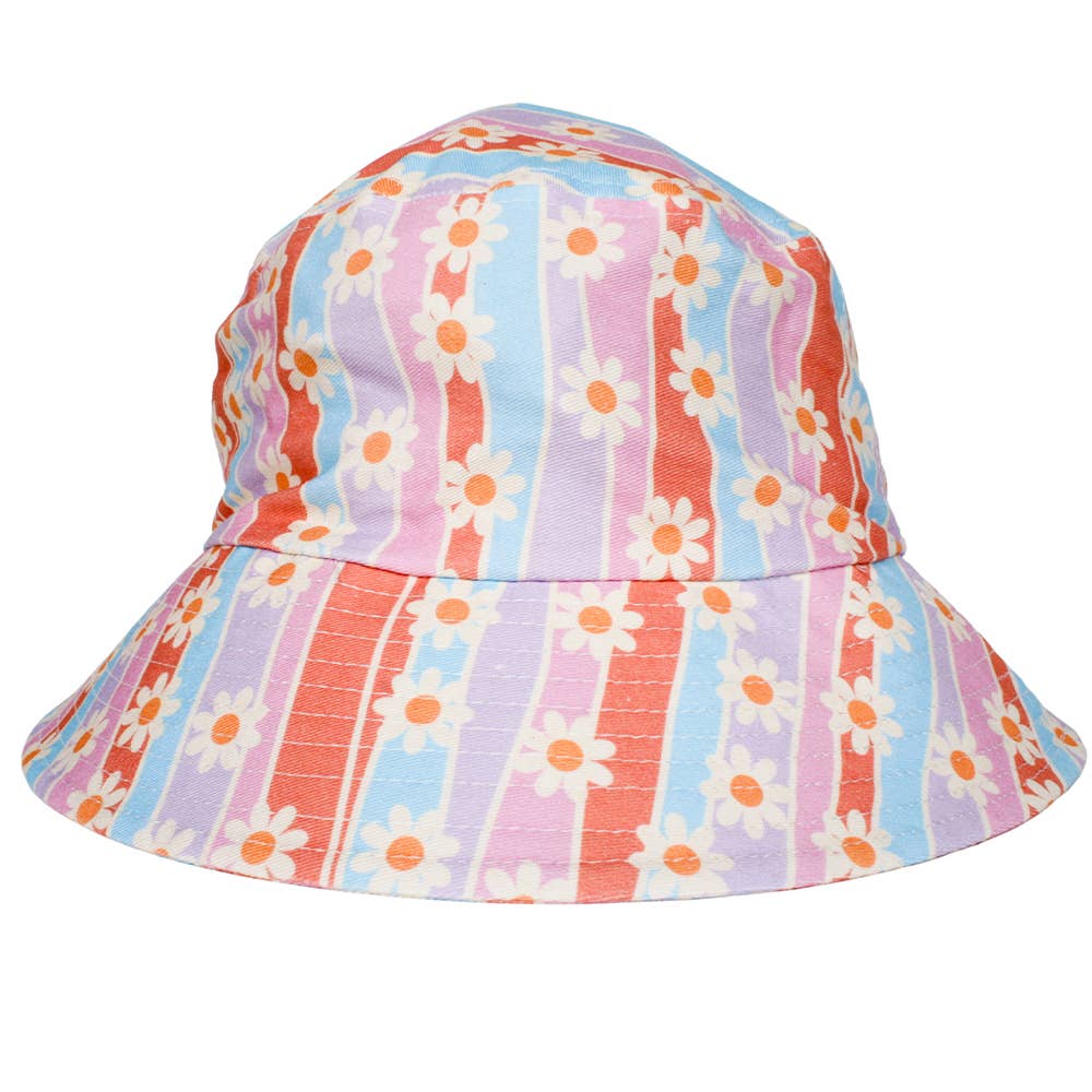 Daisy Bucket Hat: Daisy Stripes