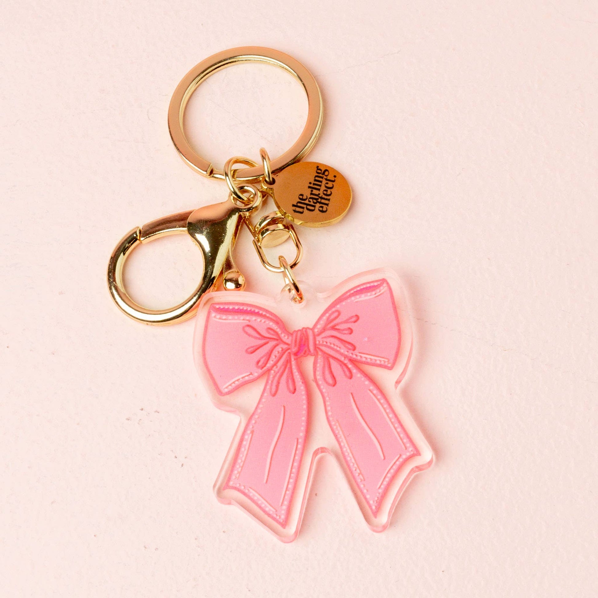 Acrylic Keychain-Bow Pink - Milly's Boutique
