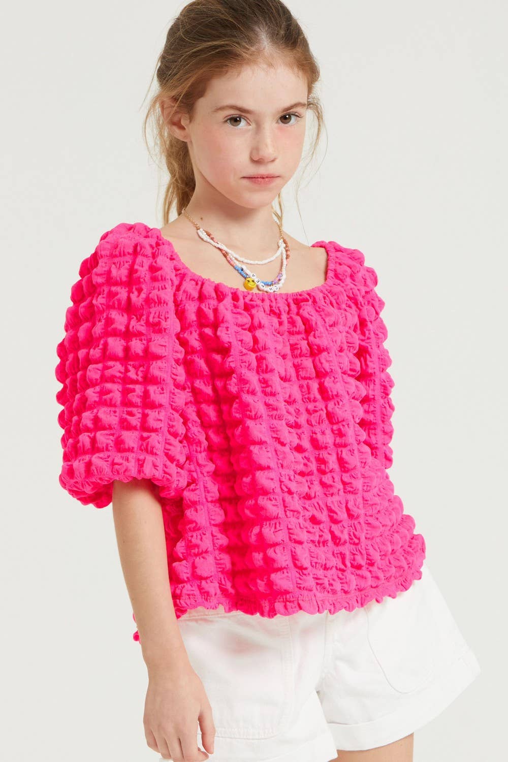 Ginny Embossed Bubble Girl's Top