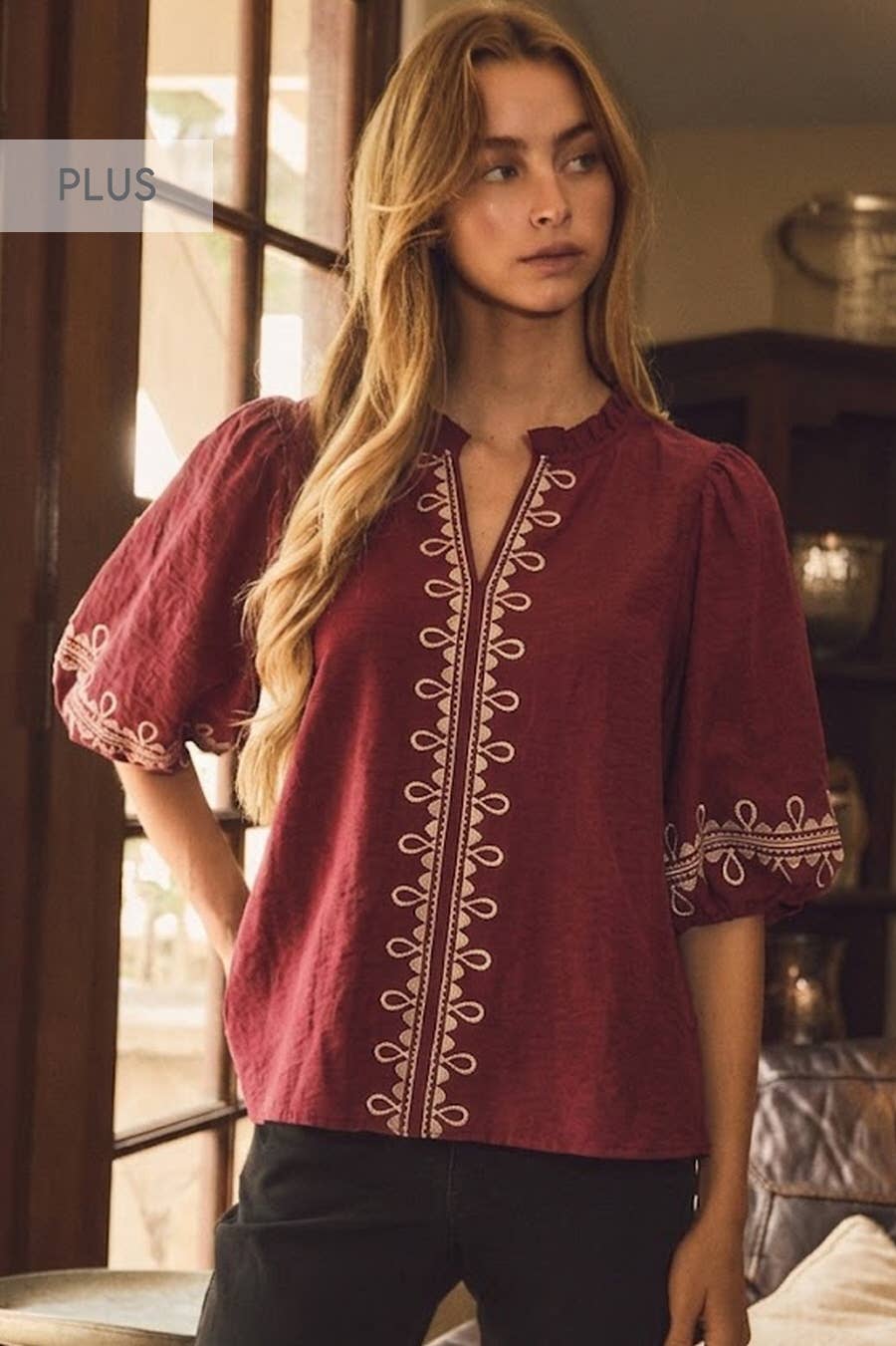 Julie V-neck Peplum Top