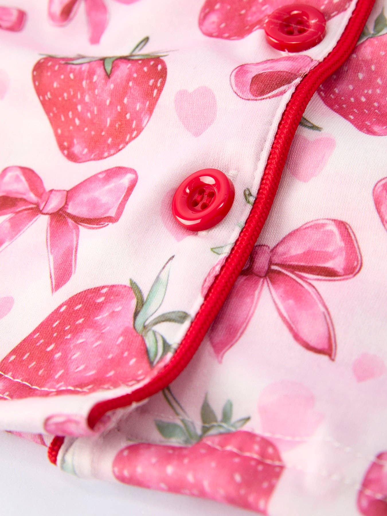Strawberries and Bows PJ set