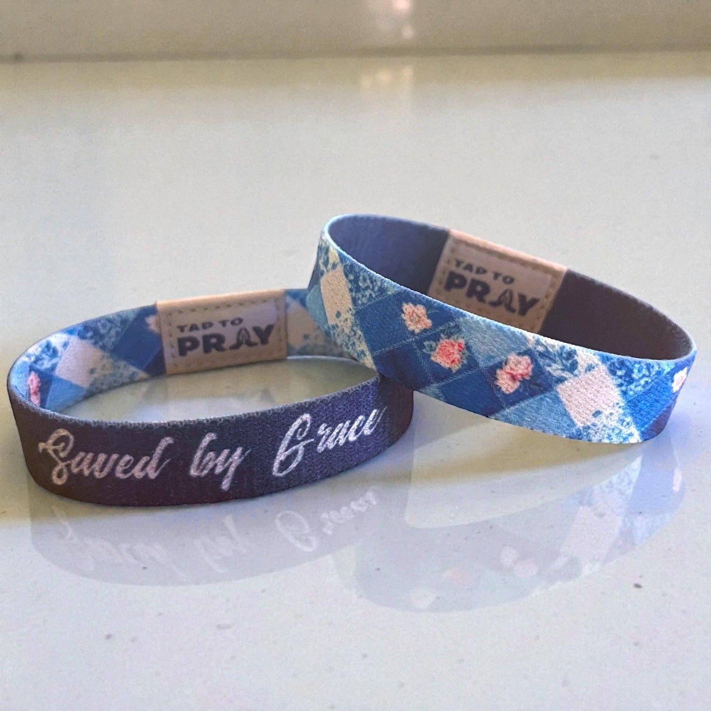 Tap To Pray® Wristband – Patchwork - Saved by Grace