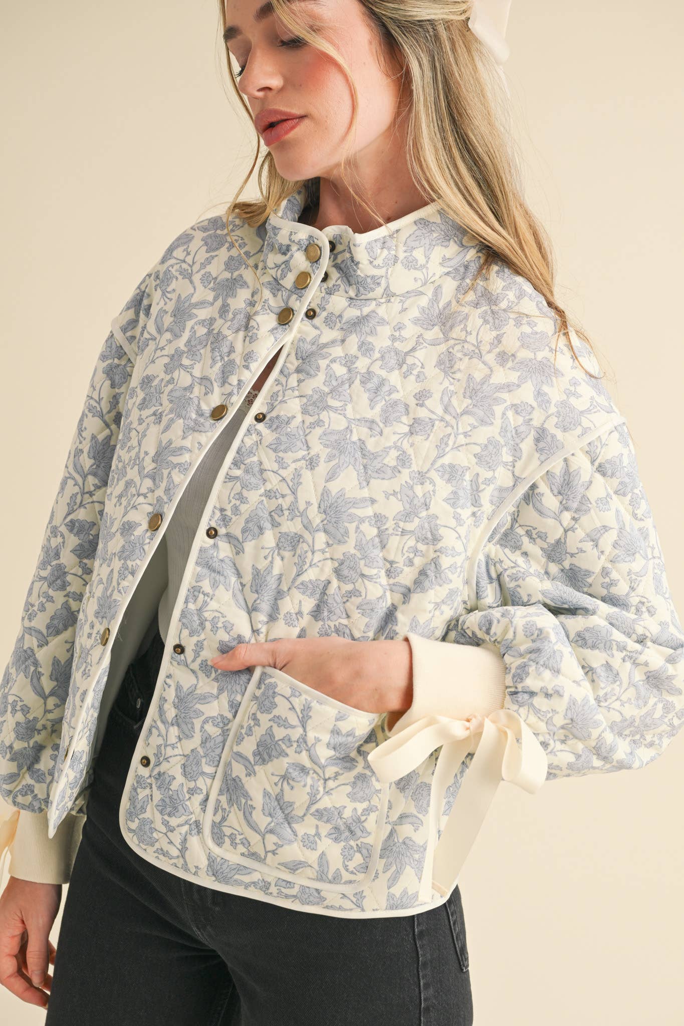 Adorable Floral Quilted Jacket