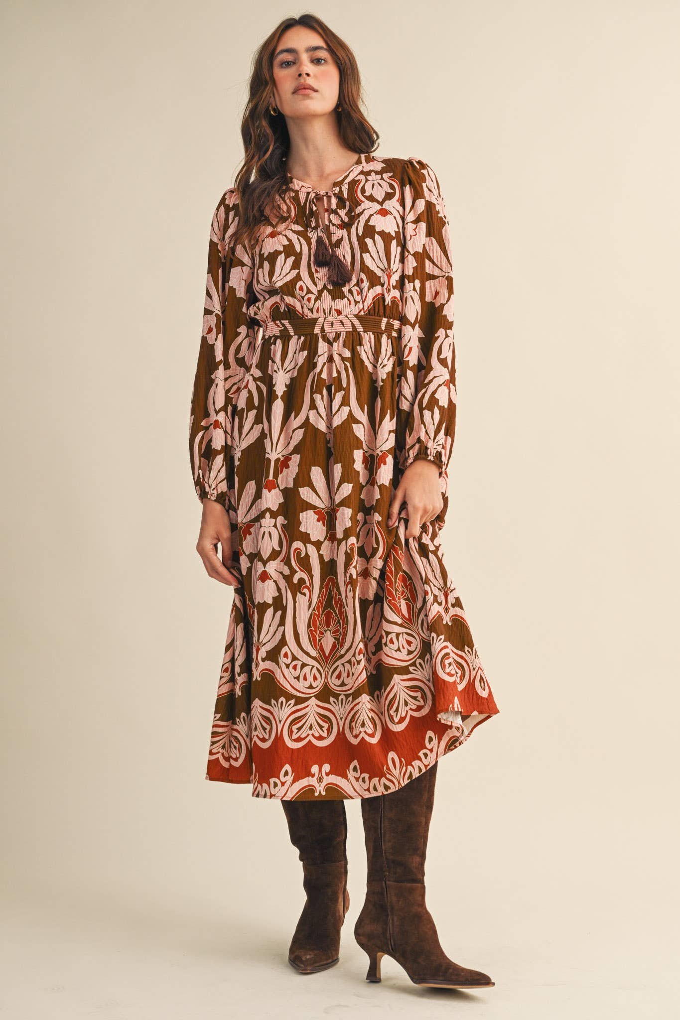 Sally Floral Print Midi Dress