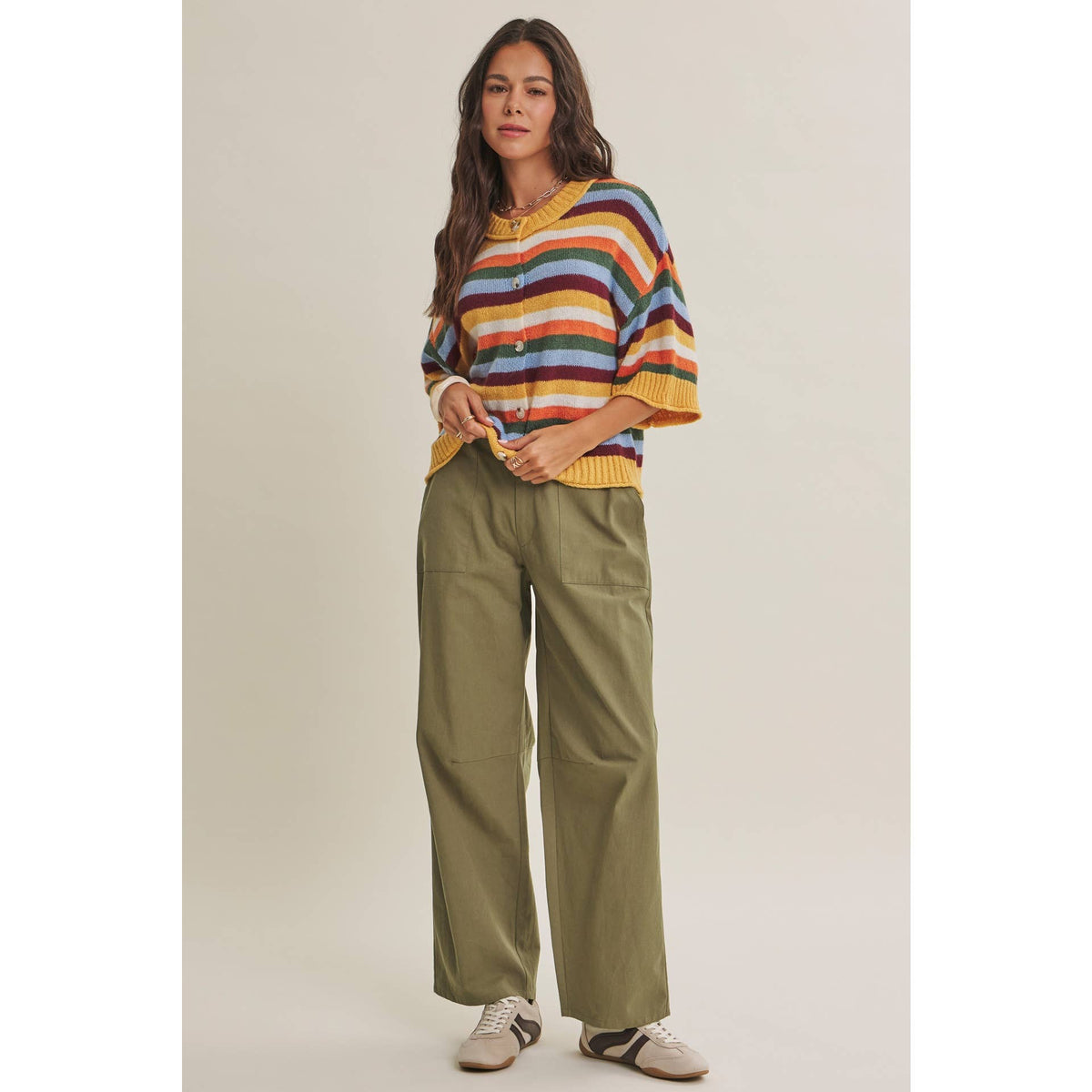 Multi Striped Cardigan