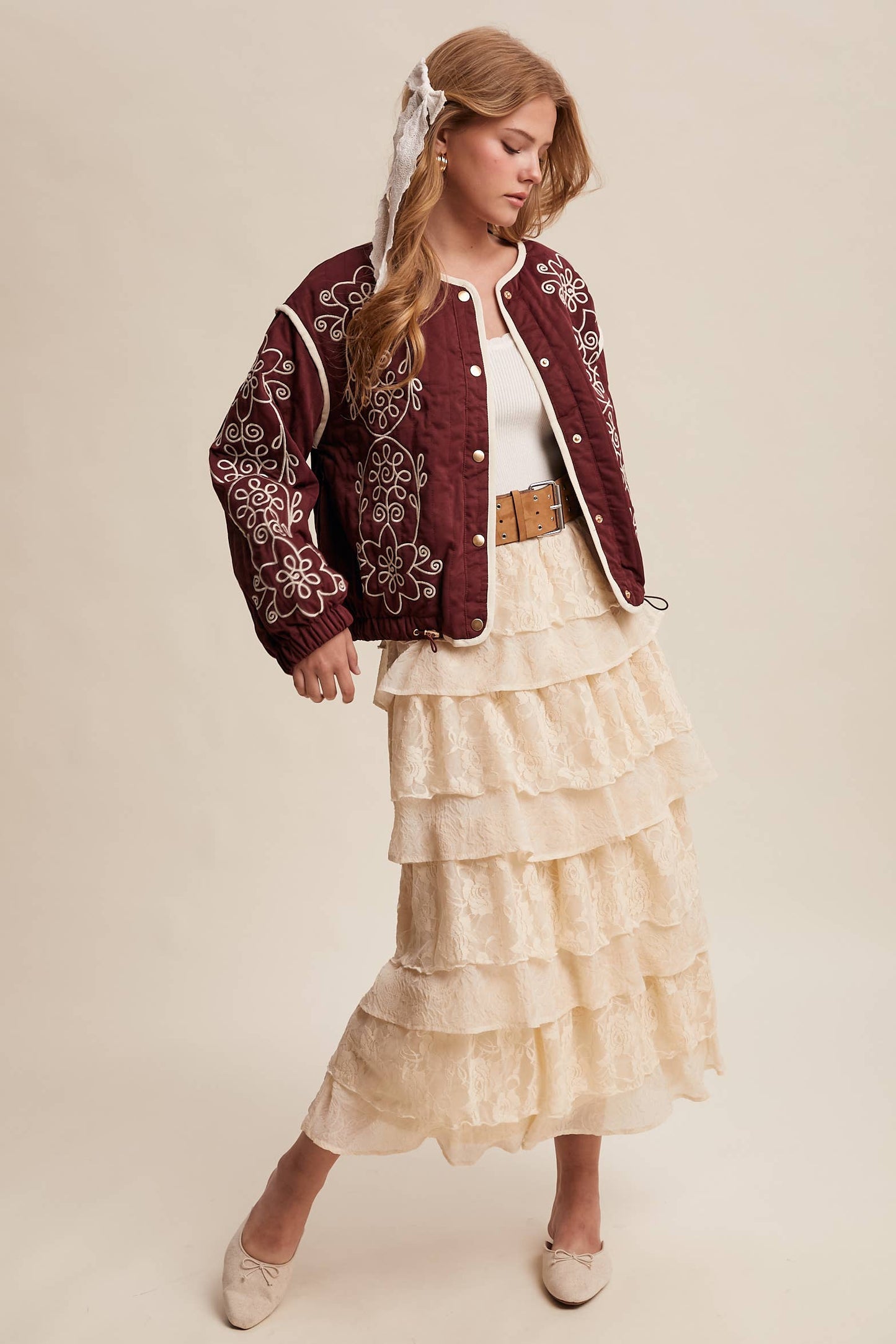 Embroidered Quilted Jacket