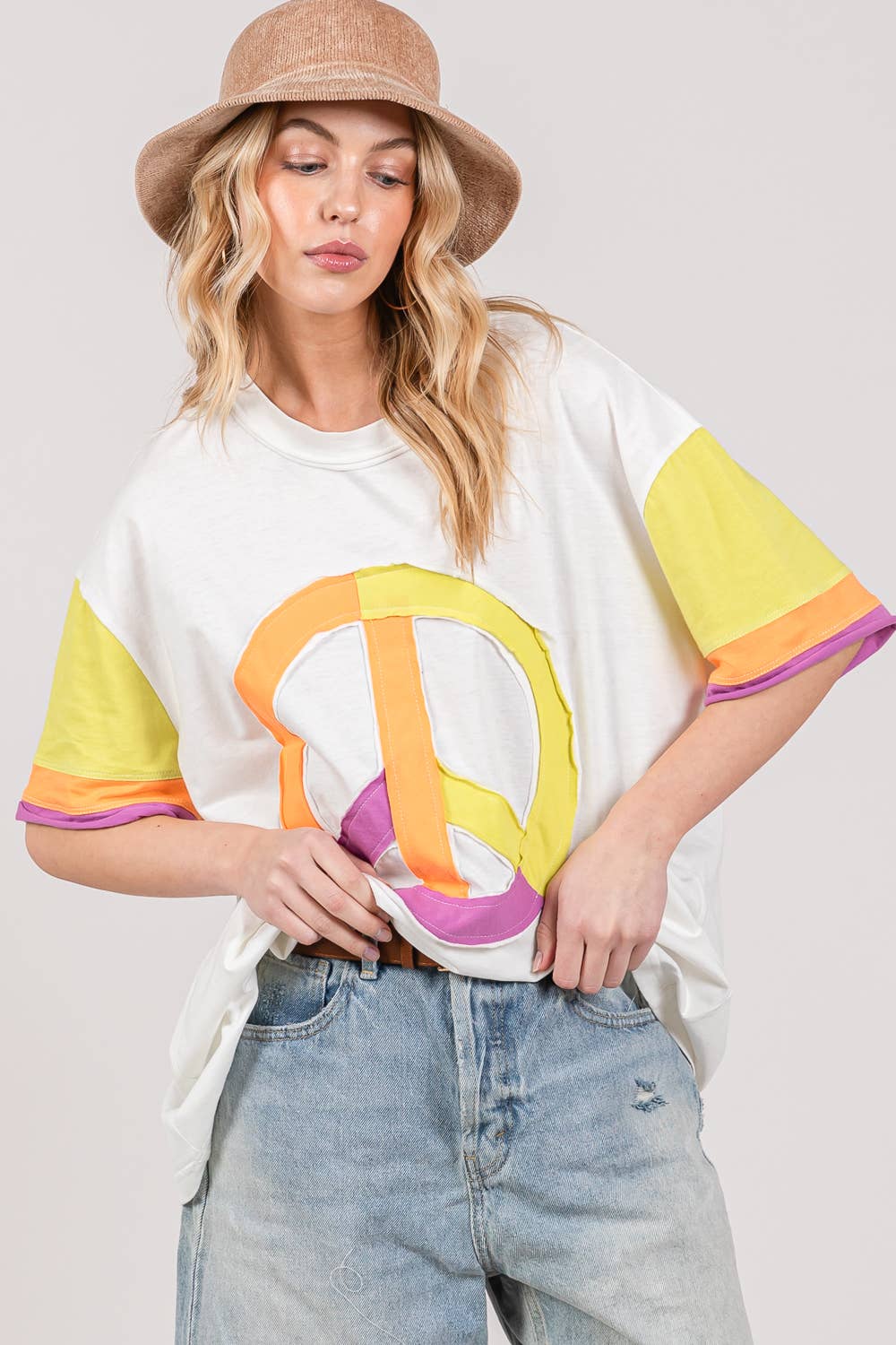 Joni Color block Plus Top