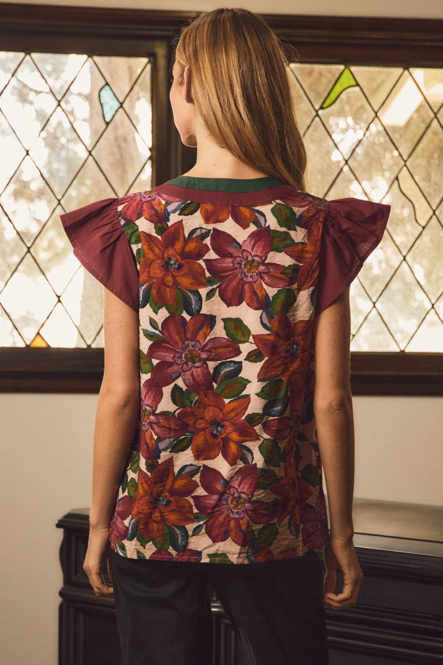Vicki Floral Print Plus Top