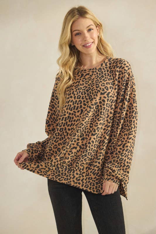 Mariah Animal Print Plus Top