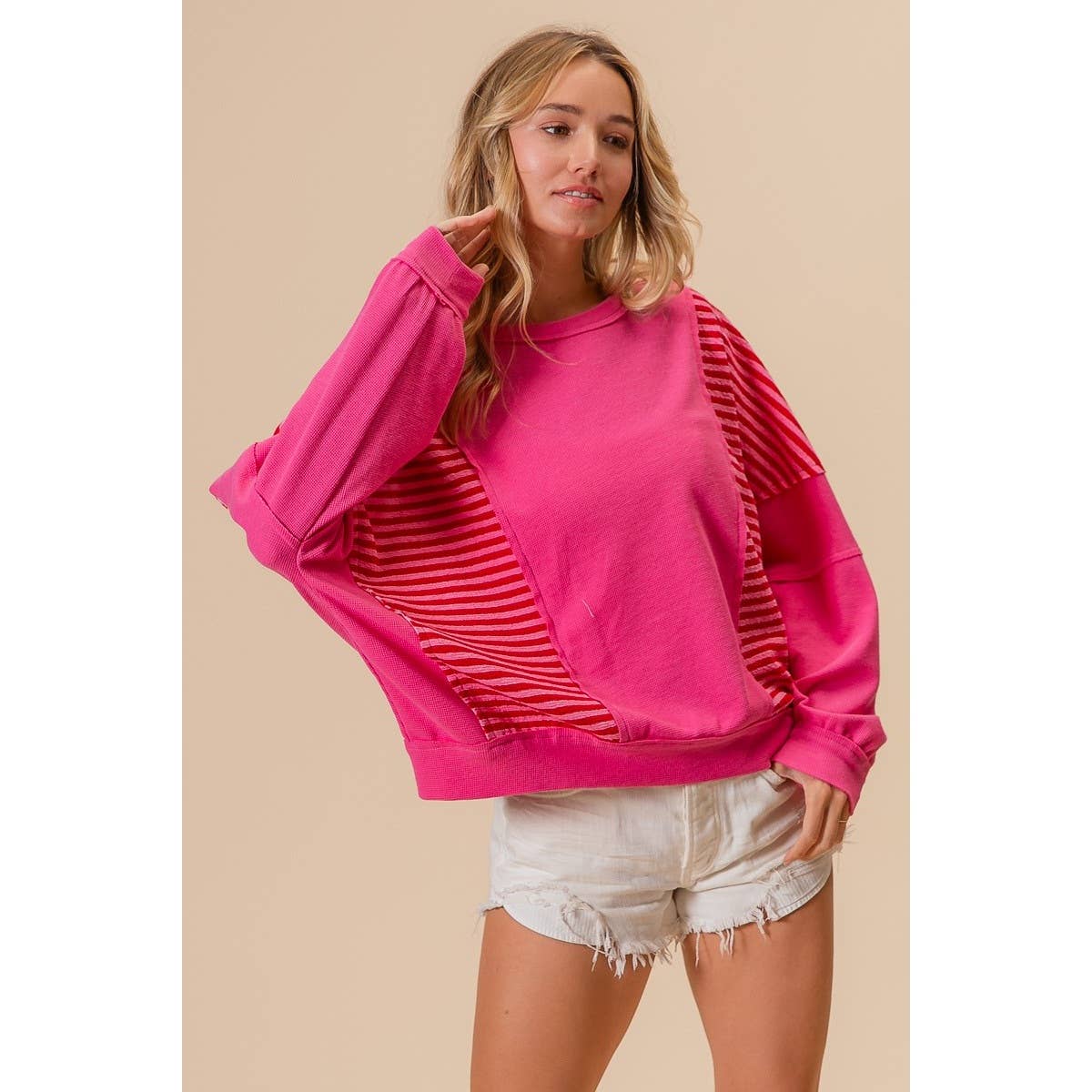 Barbie Striped Color Block Pullover