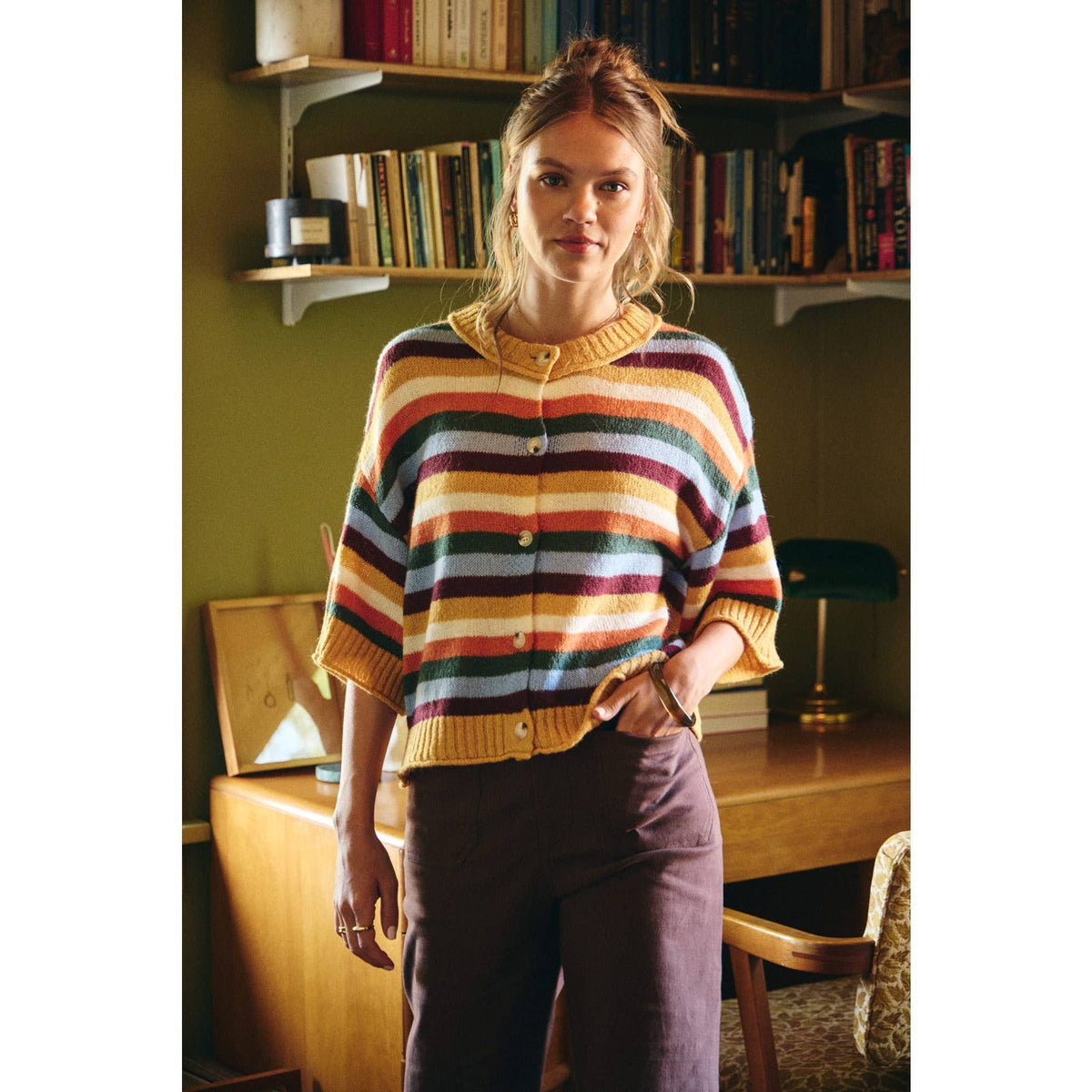 Multi Striped Cardigan