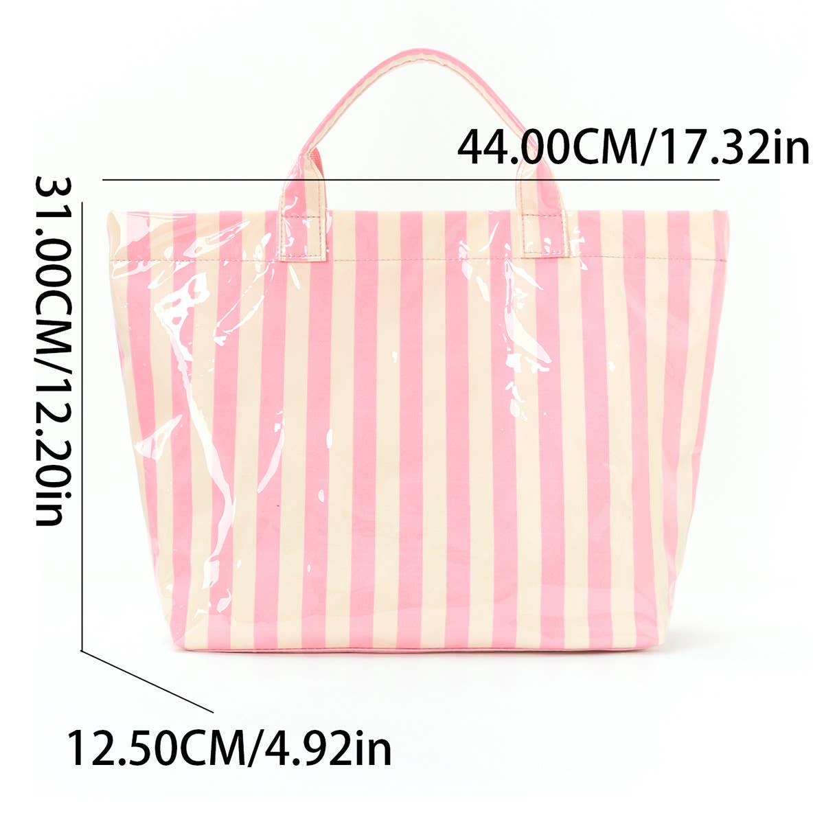 Striped Waterproof Tote Bag