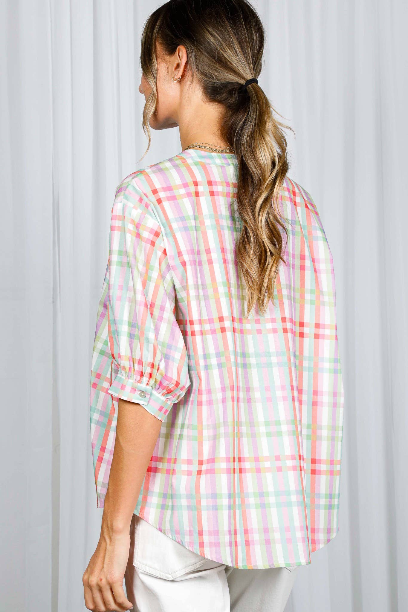 Valerie Plaid Blouse