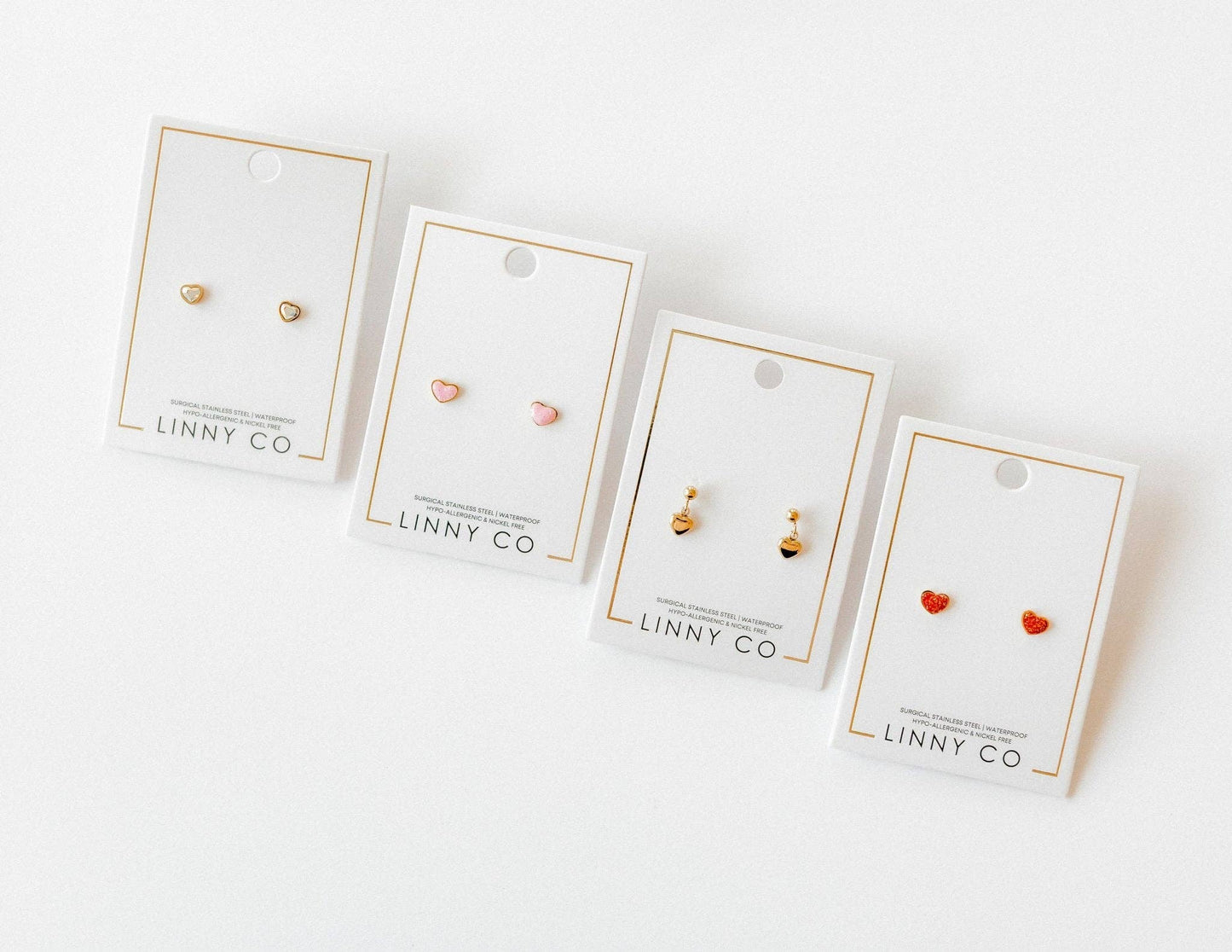 Screwback Stud Earrings - Millie Heart