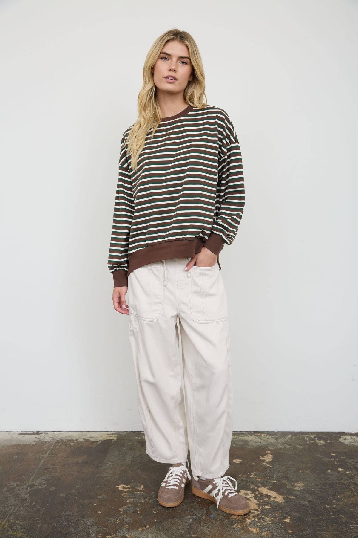 Jonie Striped Knit Top