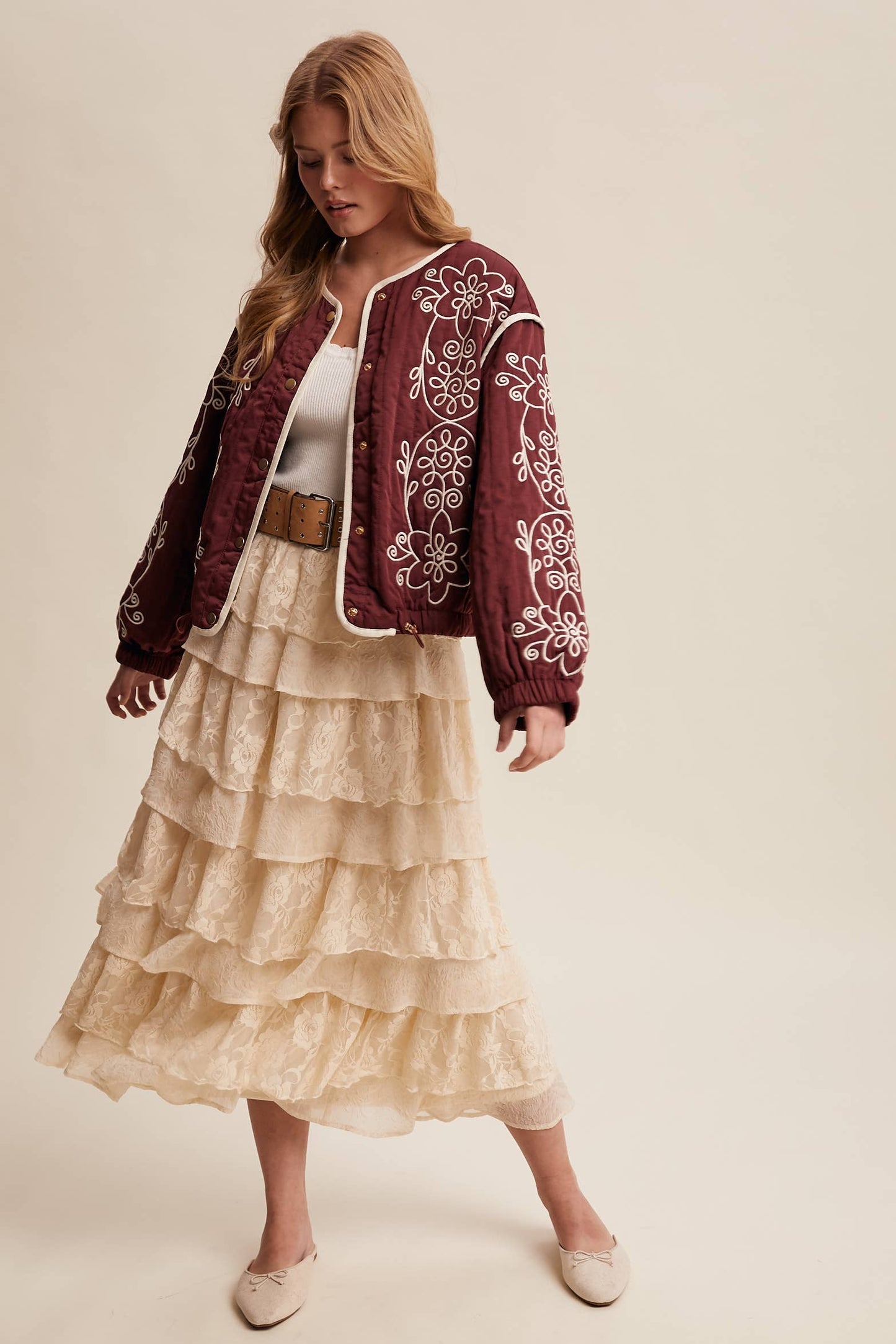 Embroidered Quilted Jacket