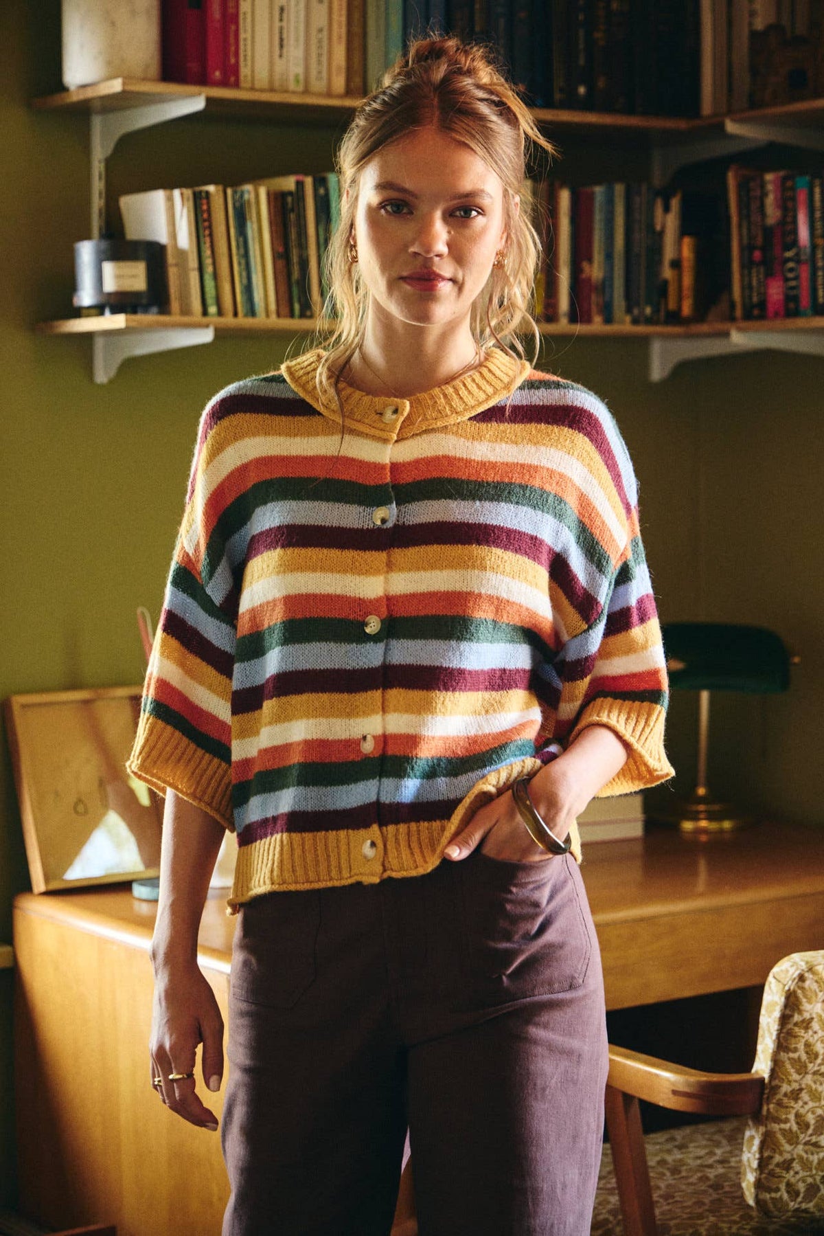 Multi Striped Cardigan