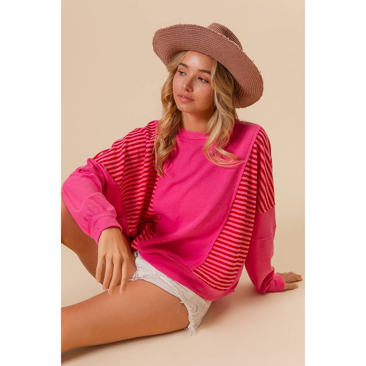 Barbie Striped Color Block Pullover