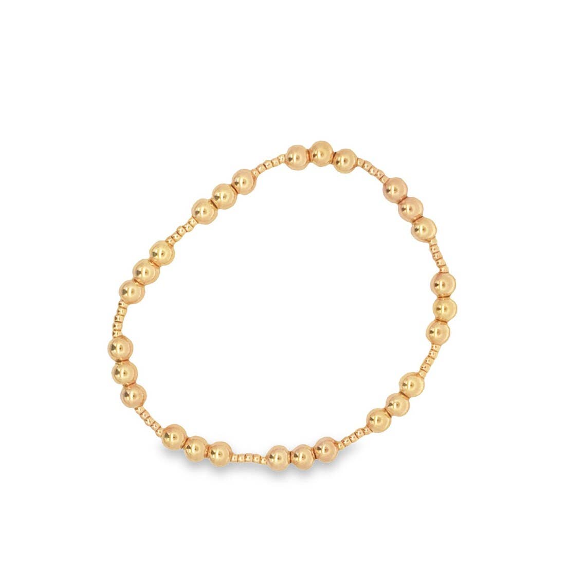 18K Gold Filled Three Bead Pattern Bracelet