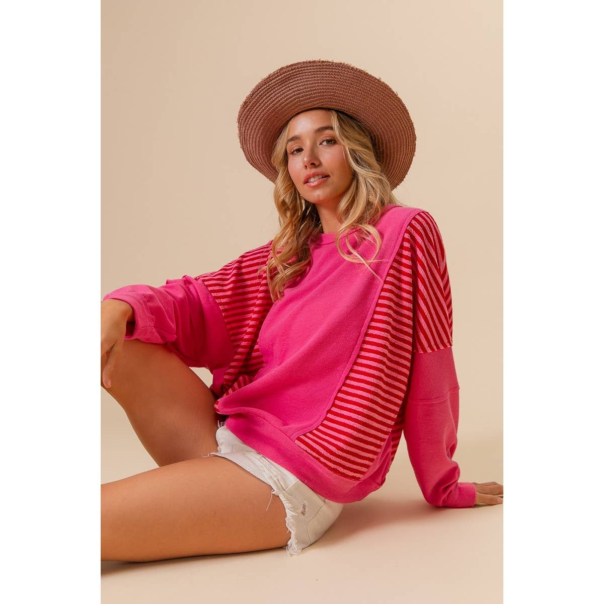 Barbie Striped Color Block Pullover