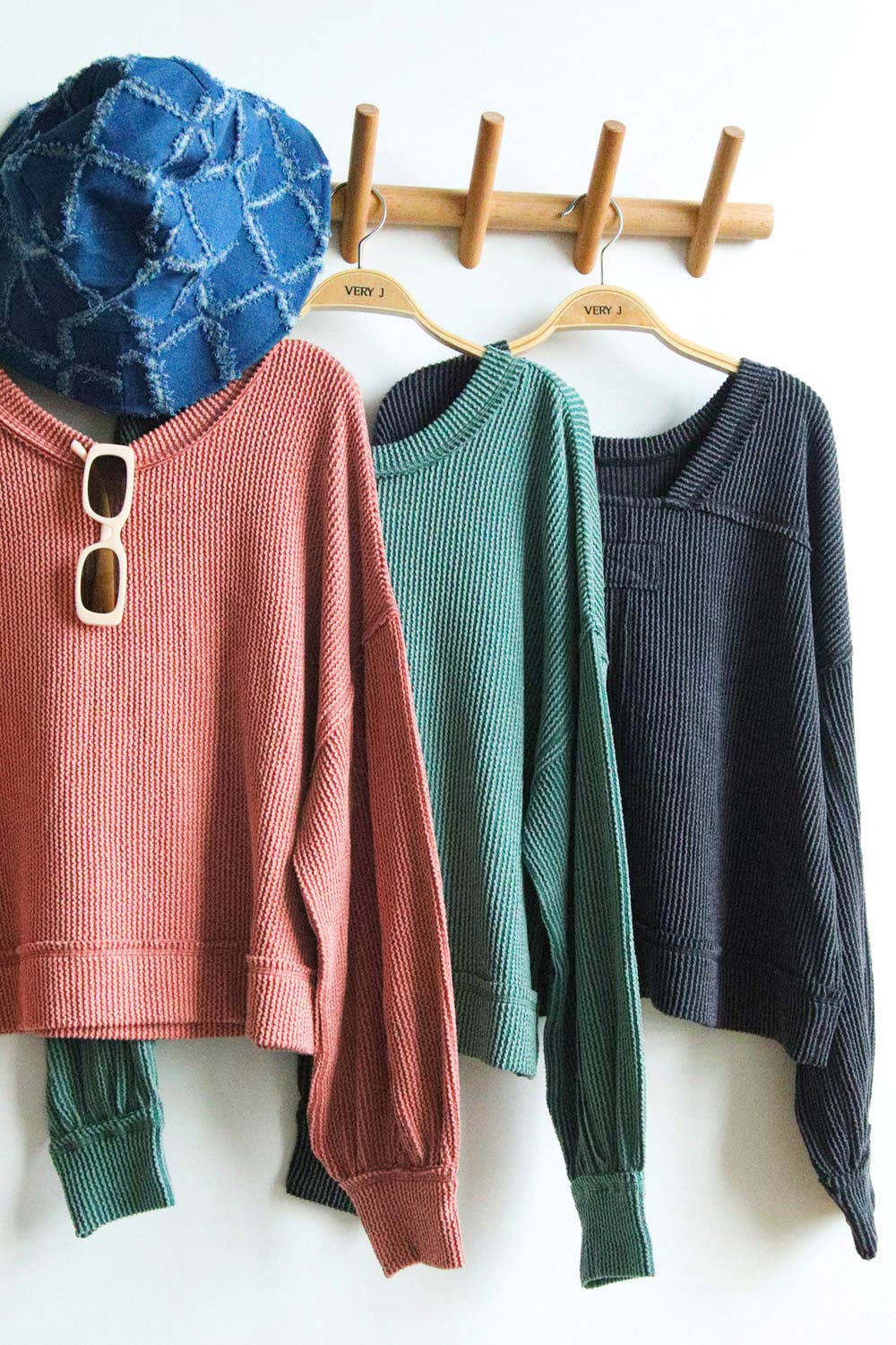 Trudy Waffle Knit Top