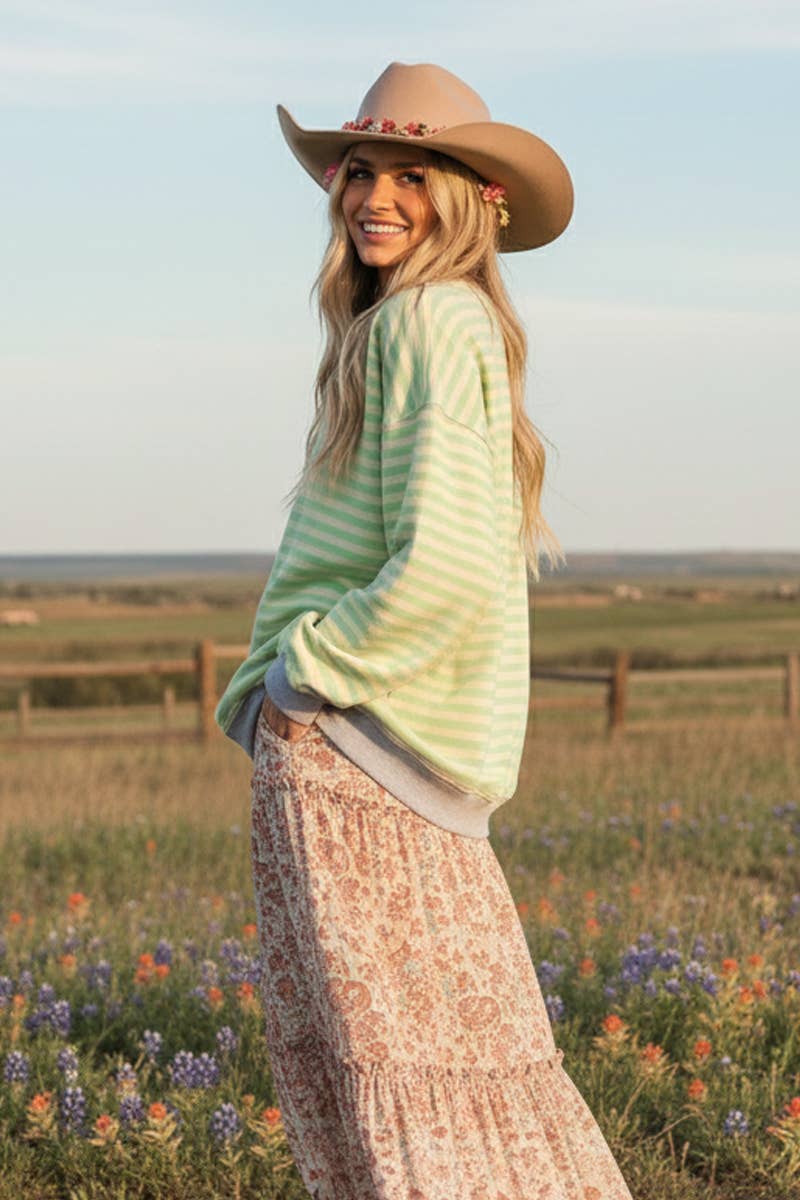 June Striped Sweatshirt