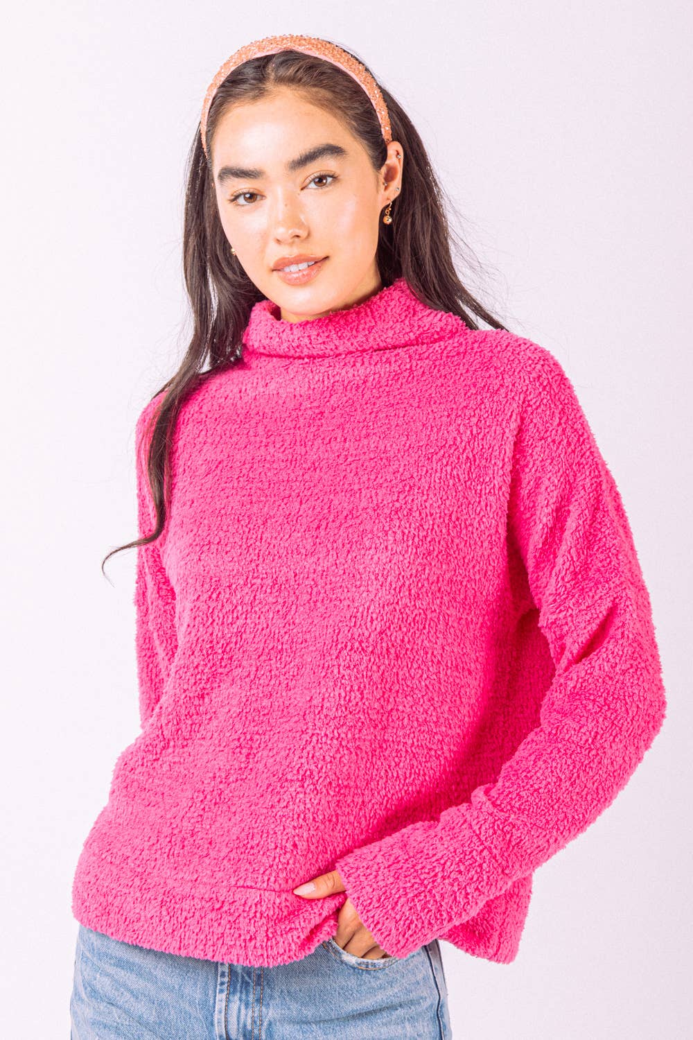 Cozy Mock Neck Pullover - Milly's Boutique