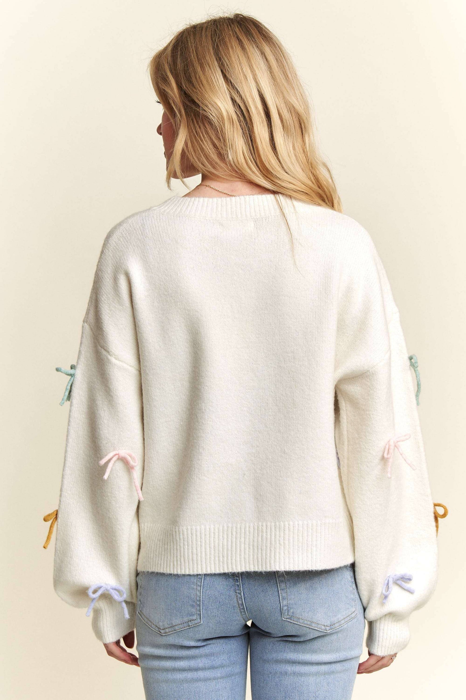 Cutesy Bow Sweater - Milly's Boutique