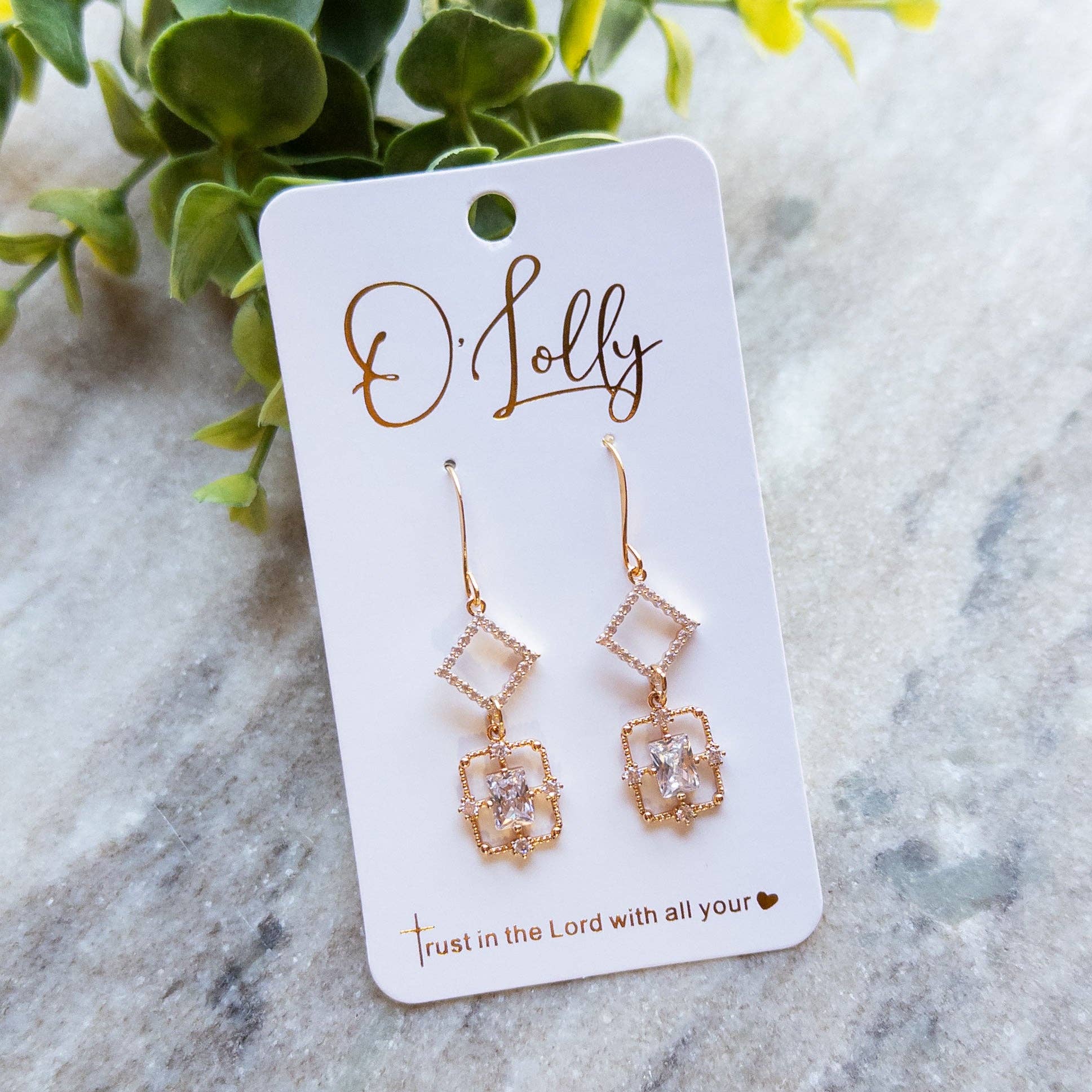CZ Dangle Earrings - Milly's Boutique