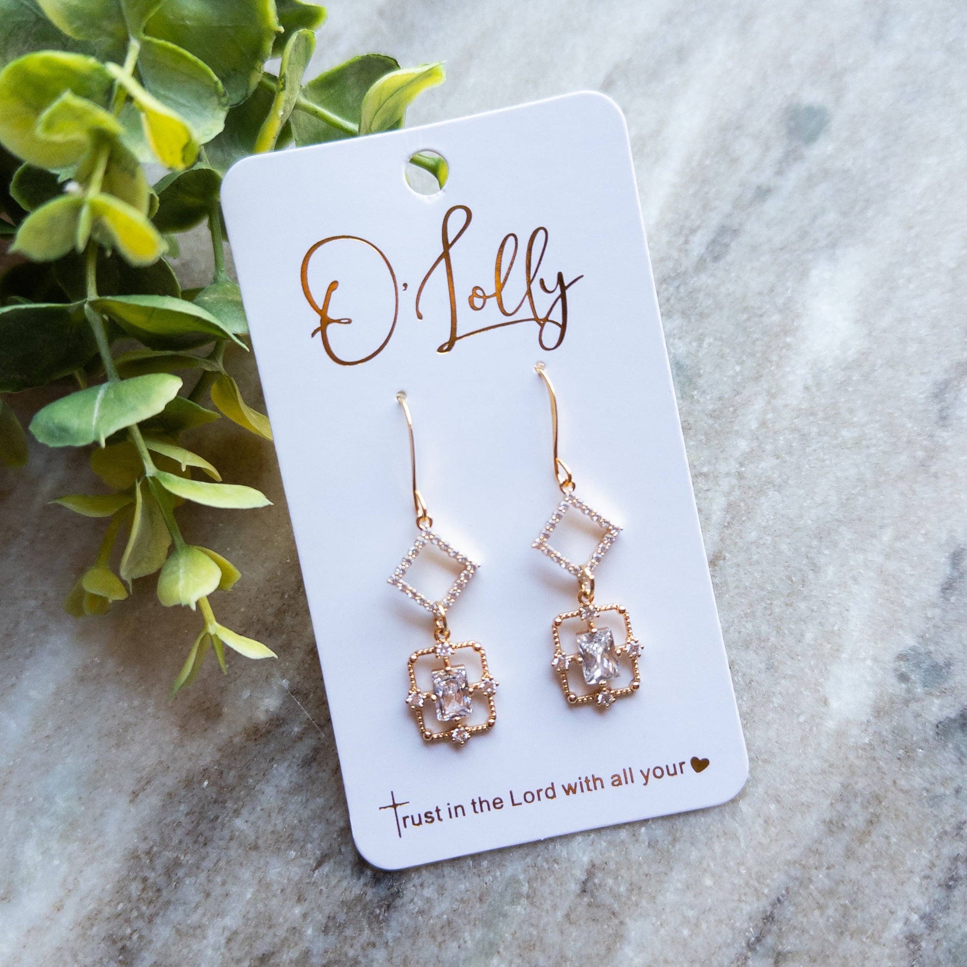 CZ Dangle Earrings - Milly's Boutique