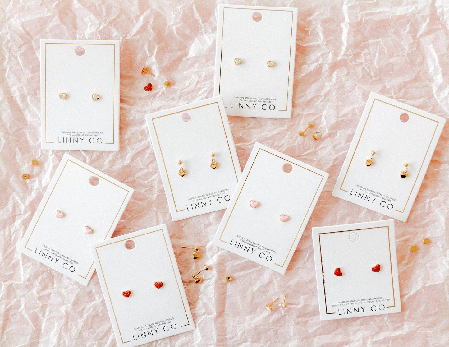 Screwback Stud Earrings - Millie Heart