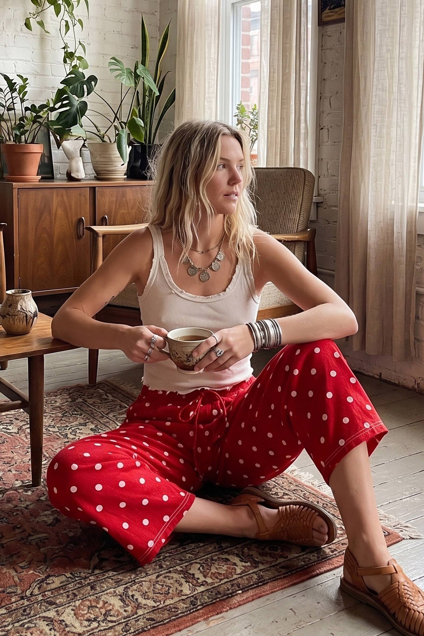 Polka Dot Scuba Barrel Lounge Pants