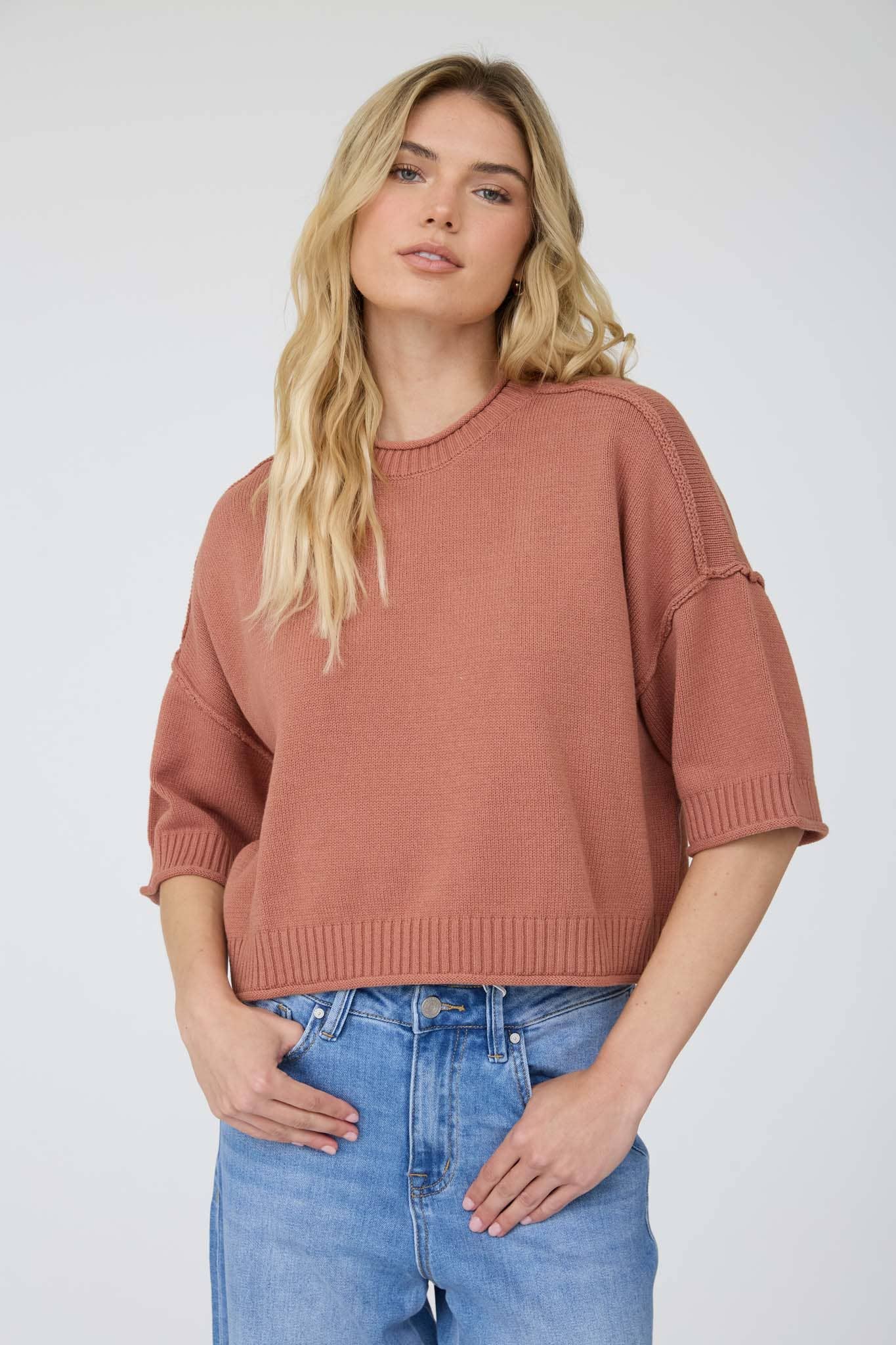 Vicki Exposed Seam Sweater