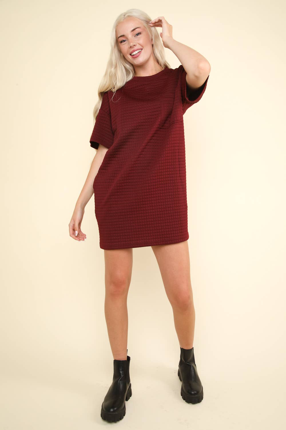 Grace Quilted Shift Dress