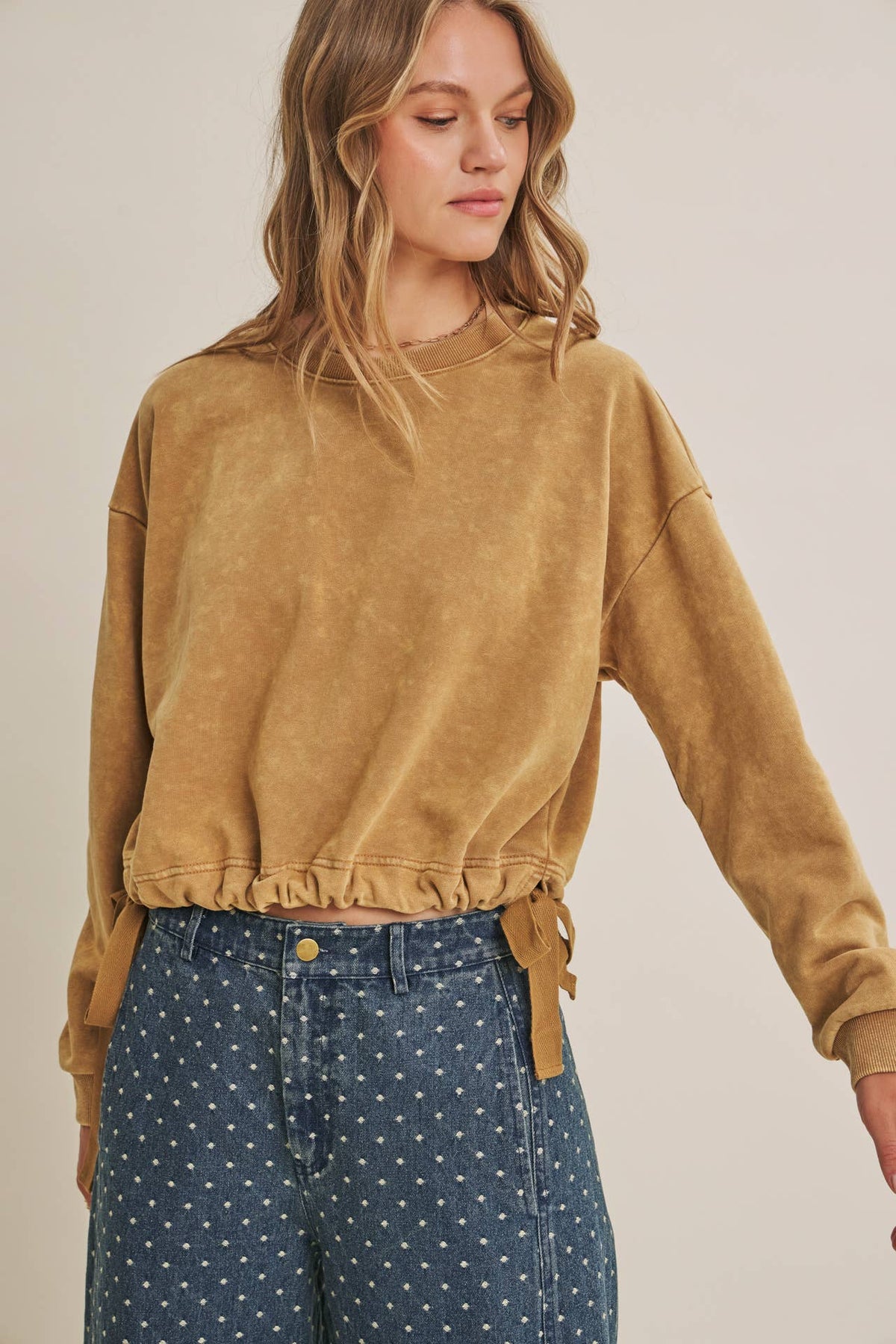 Soft Faded Mineral Washed Sweatshirt
