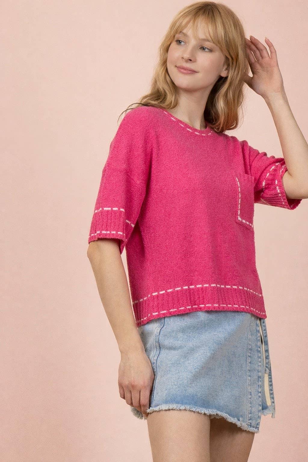 Andrea Stitch Detail Sweater