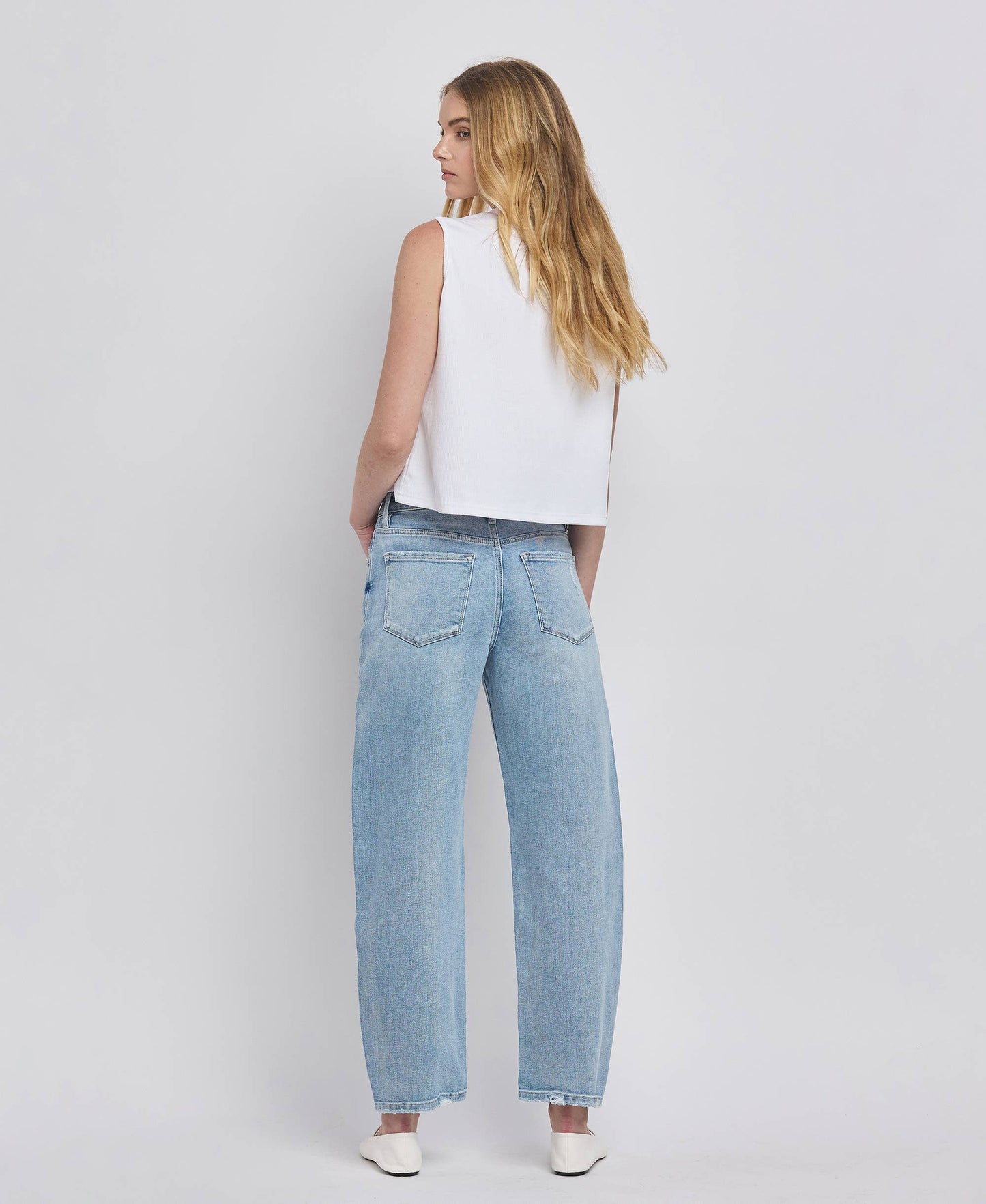 High Rise Barrel Jean