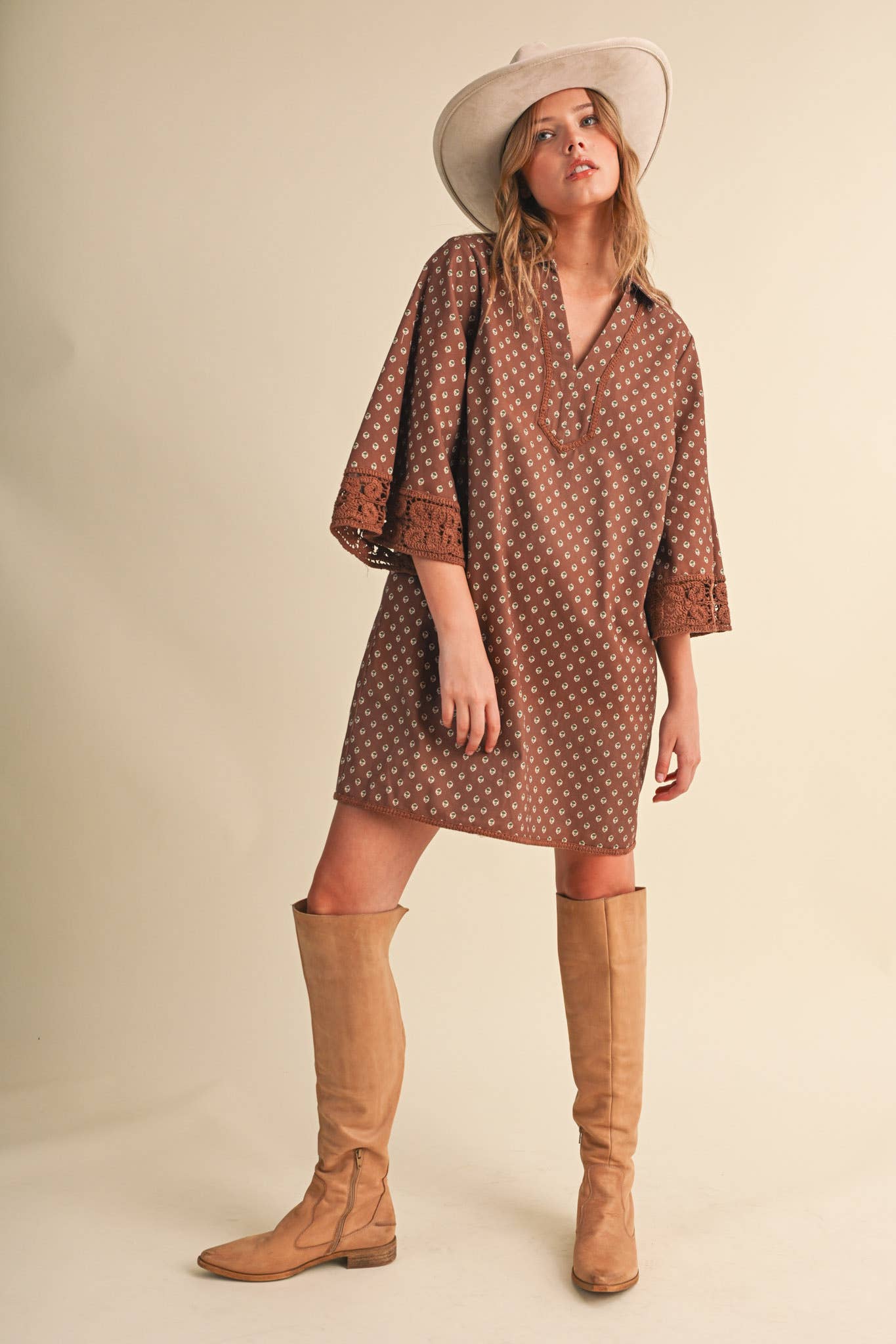 Holly Crochet Trim Dress
