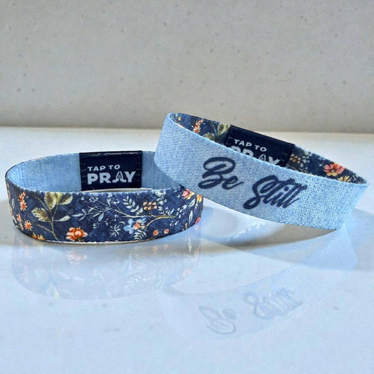 Tap To Pray® Wristband – Wildflower - Be Still