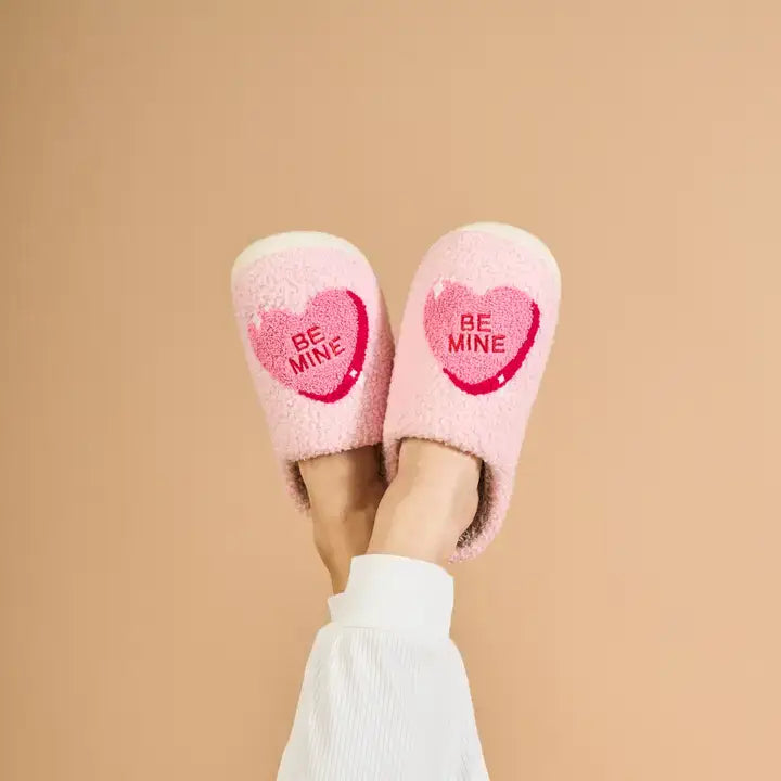 Be Mine Fuzzy Slippers