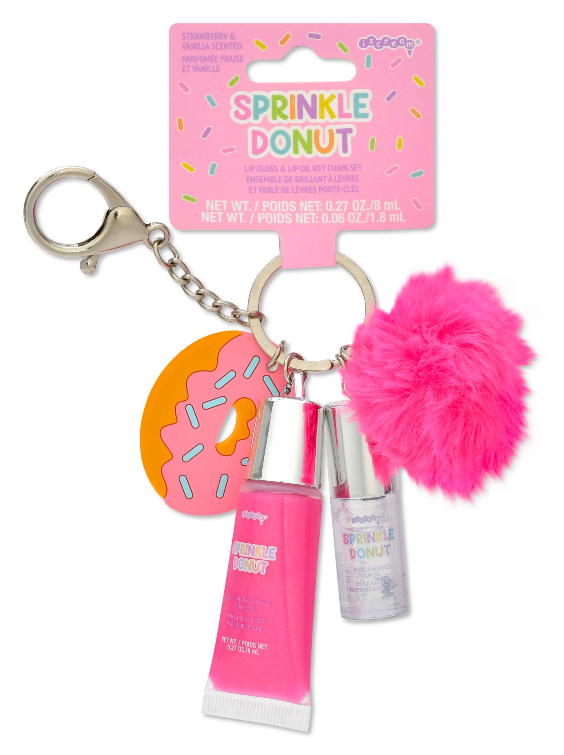 Donut Lip Balm Key Chain. - Milly's Boutique