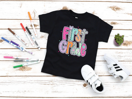 Doodle First Grade Back to School Tee - Milly's Boutique