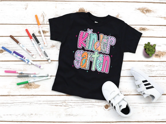 Doodle Kindergarten Back to School Tee - Milly's Boutique