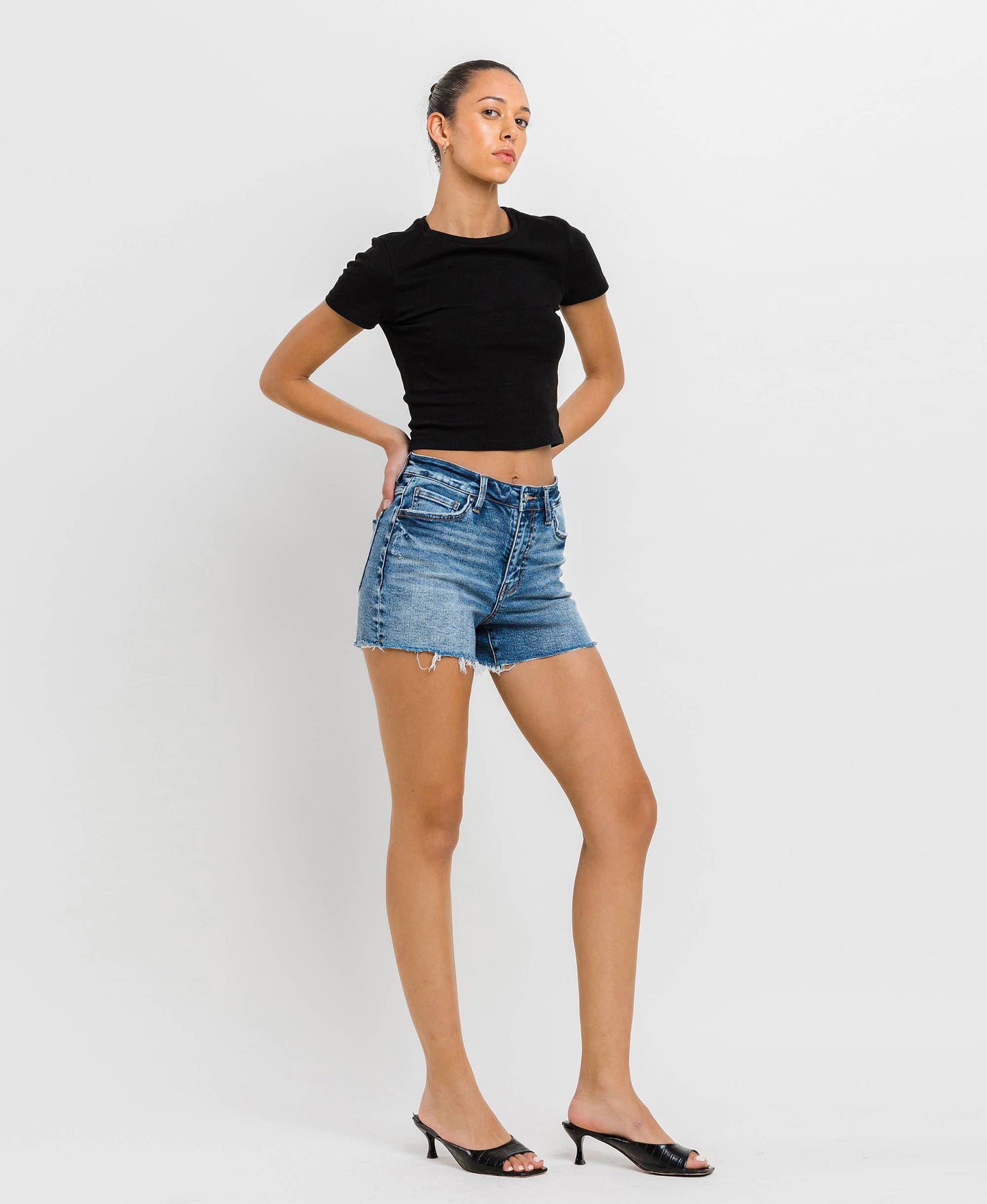 The High Rise Raw Hem Short