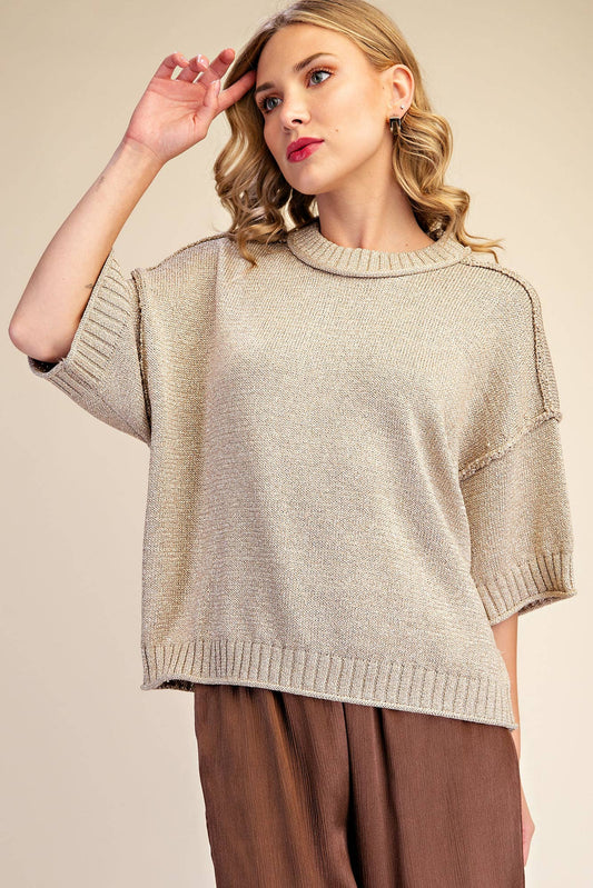 The Lurex Metallic Sweater