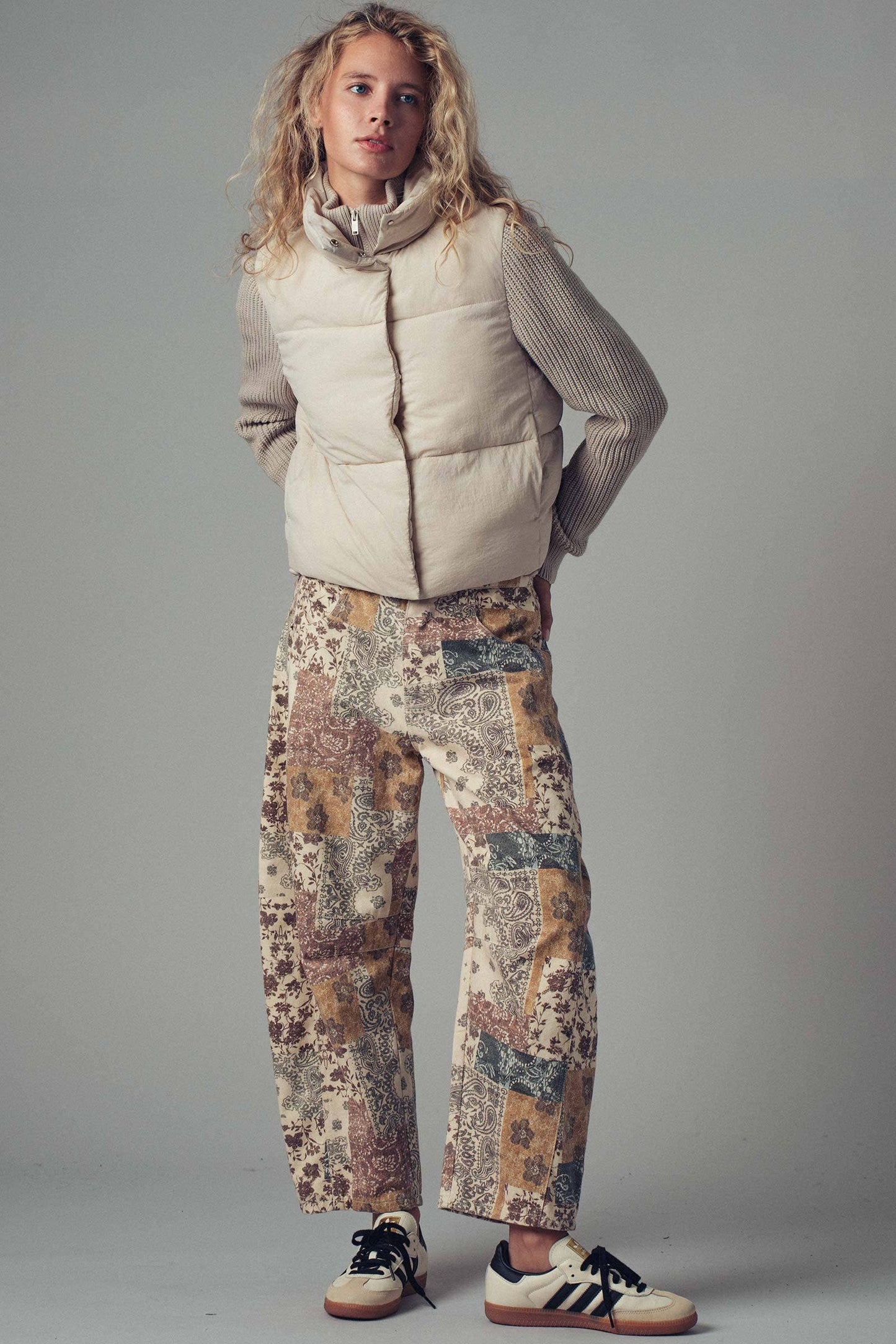 Boho Patchwork Barrel Style Pants