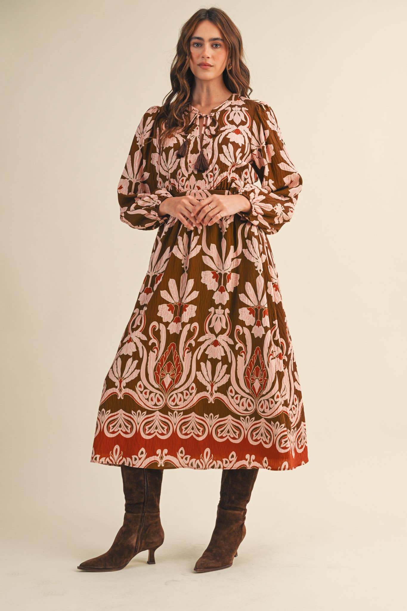 Sally Floral Print Midi Dress