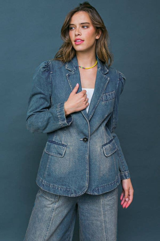 The Washed Denim Blazer