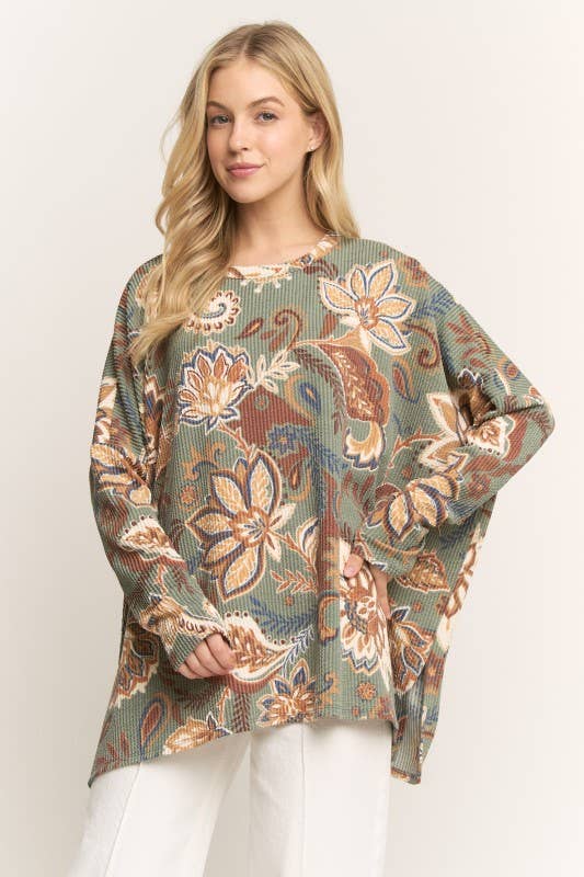 Paisley Urban Ribbed Plus Top